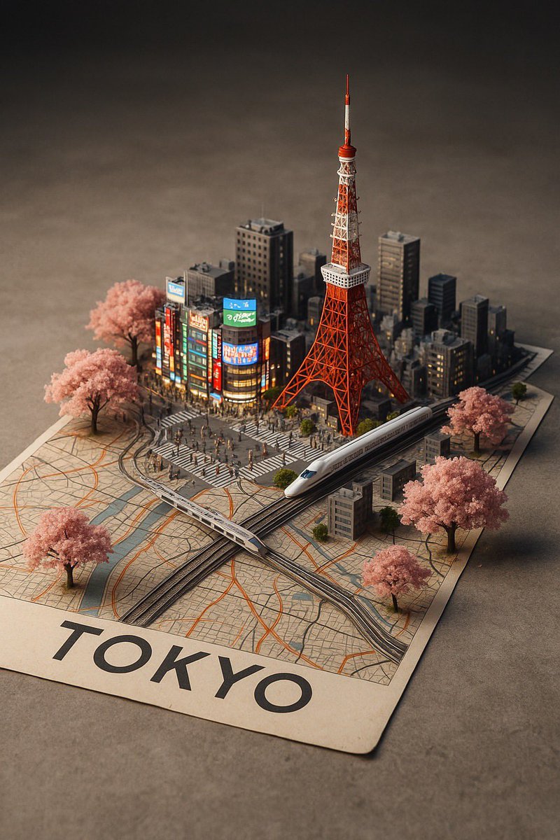 3D Map City Diorama