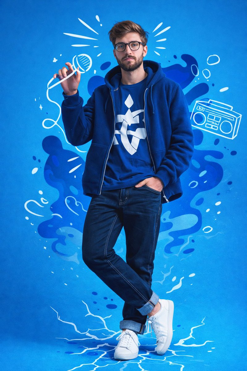 Blue Street Art Portrait
