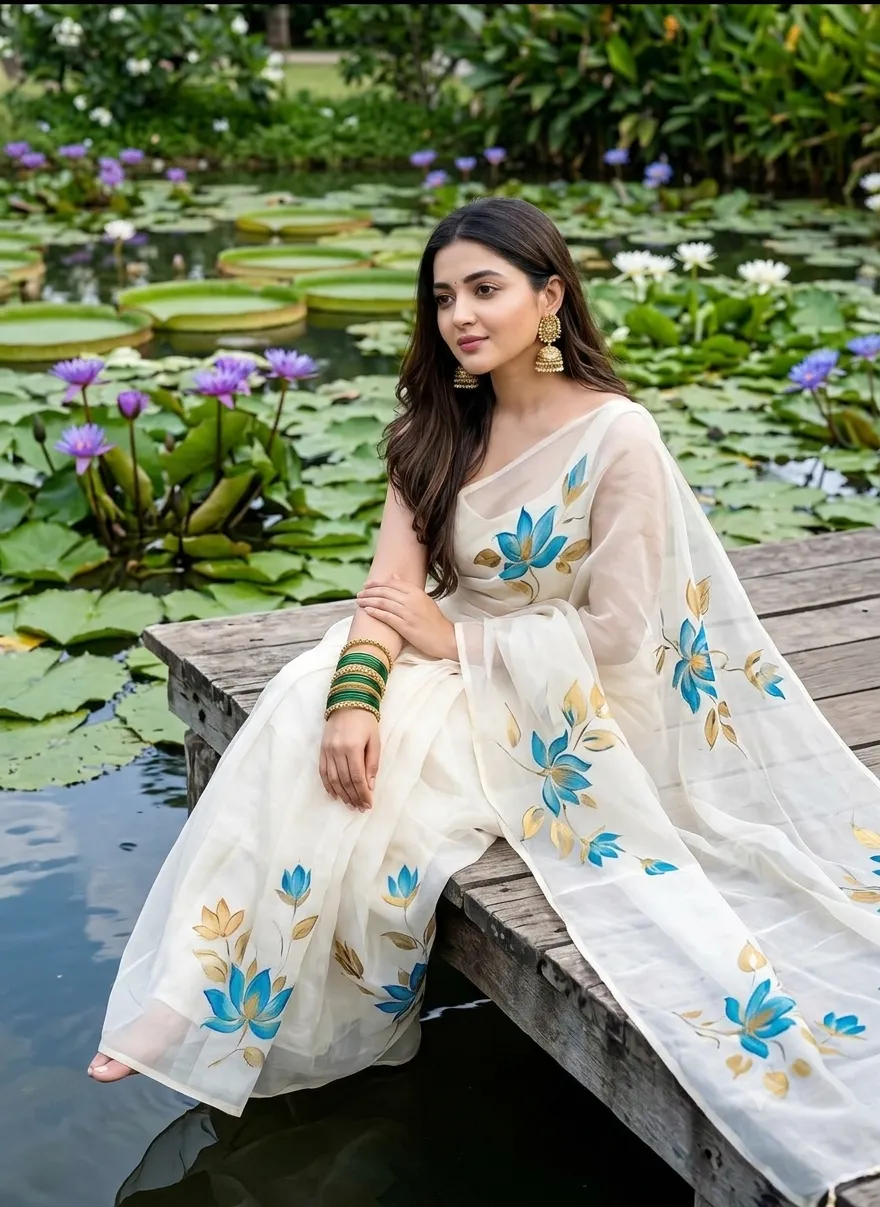 Elegant Woman on Wooden Pier