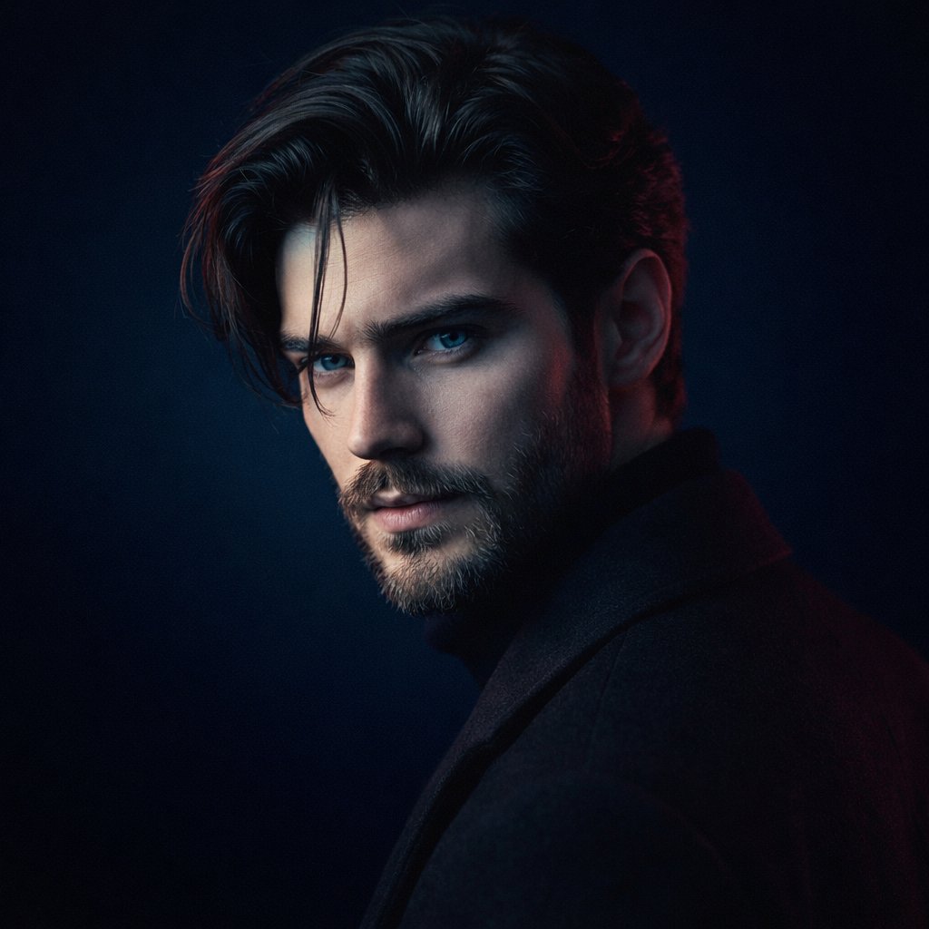 Modern Noir Fashion Portrait