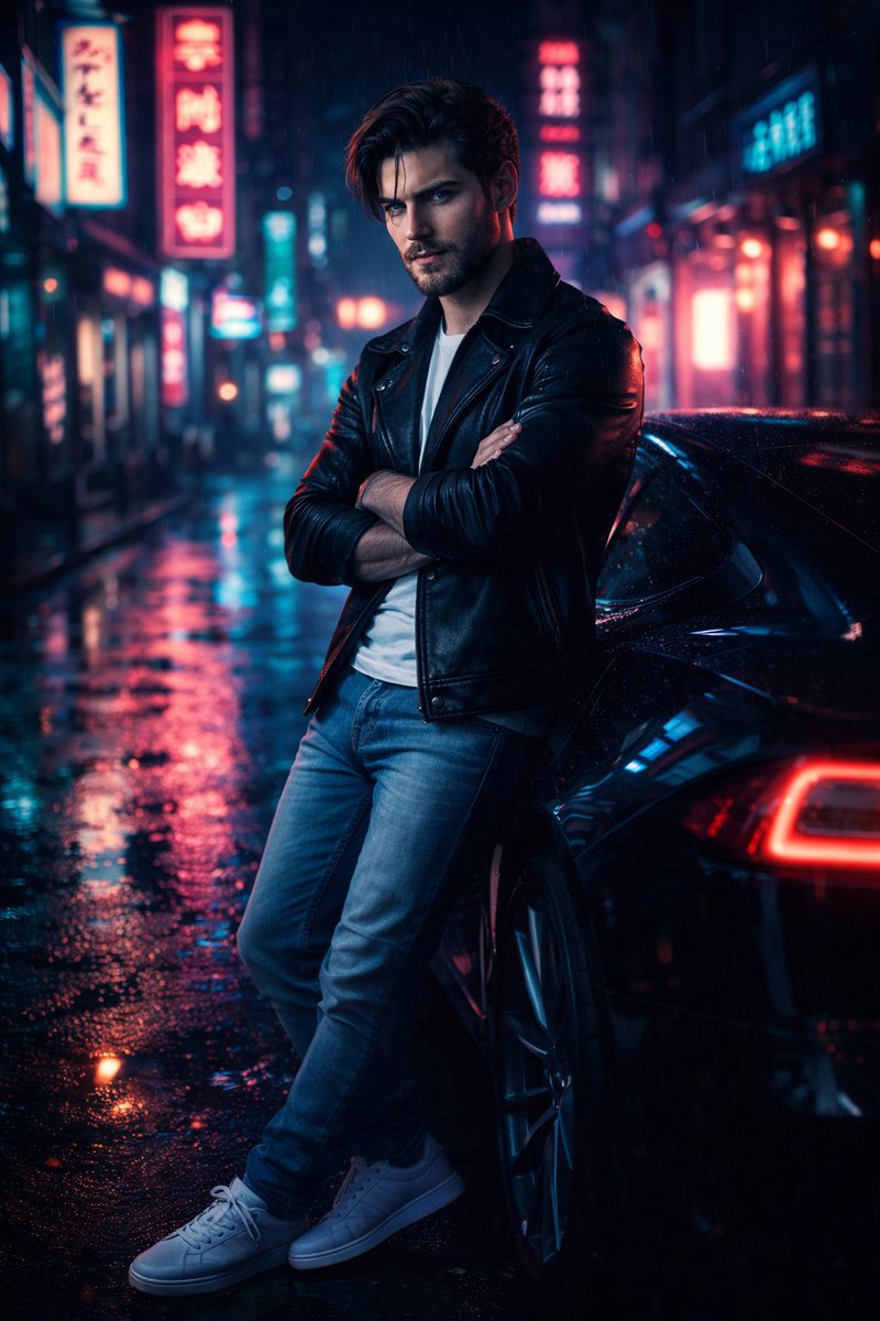 Moody Night Car Portrait