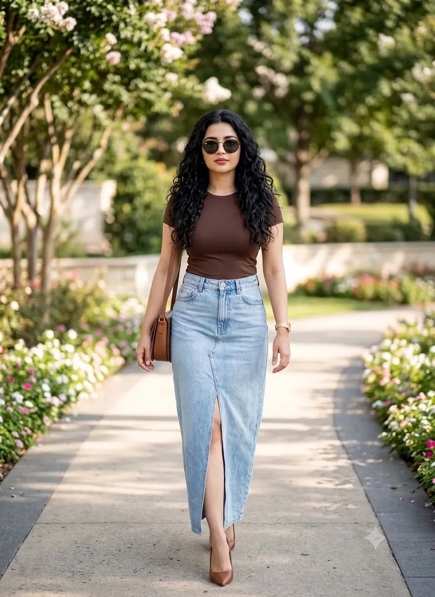 Woman Park Fashion Portrait