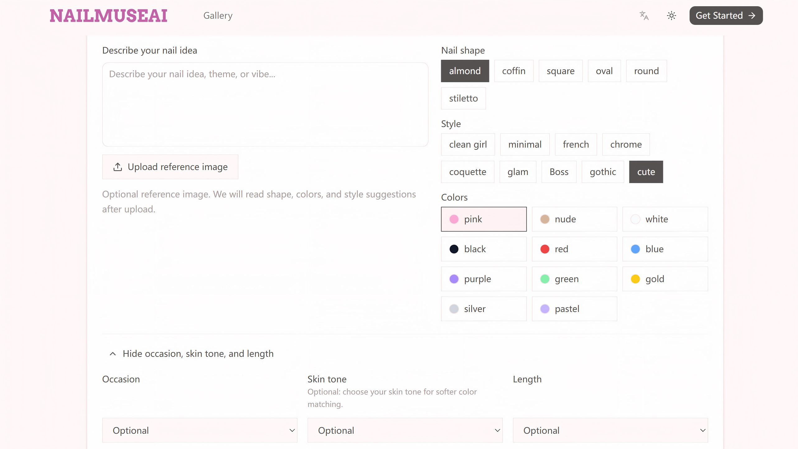 NailMuseAI product screenshot