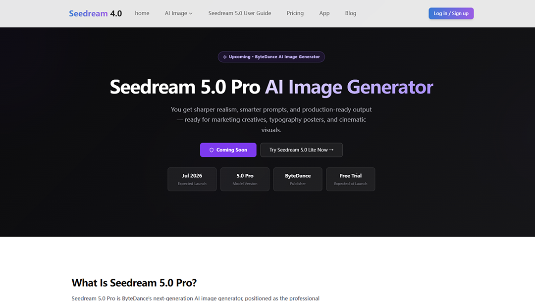 Seedream 5.0 Pro product screenshot