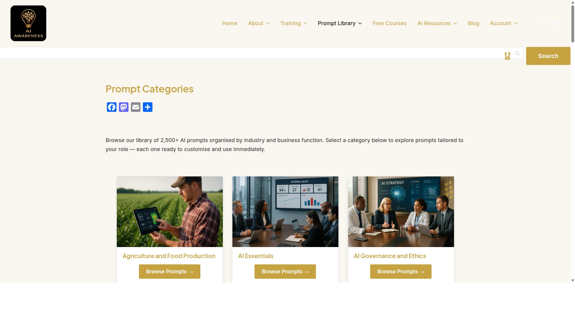 Free AI Awareness Prompt Library