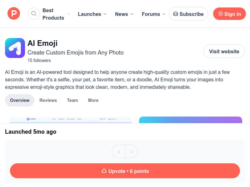 AI Emoji product screenshot