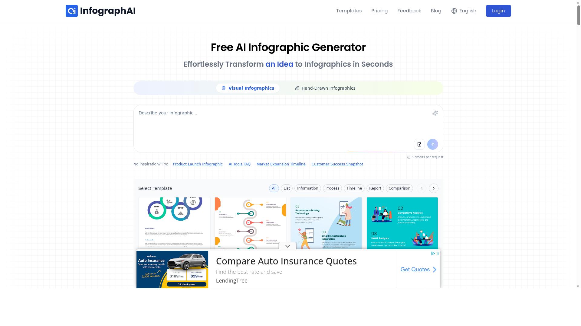 AI Infographic Generator product screenshot
