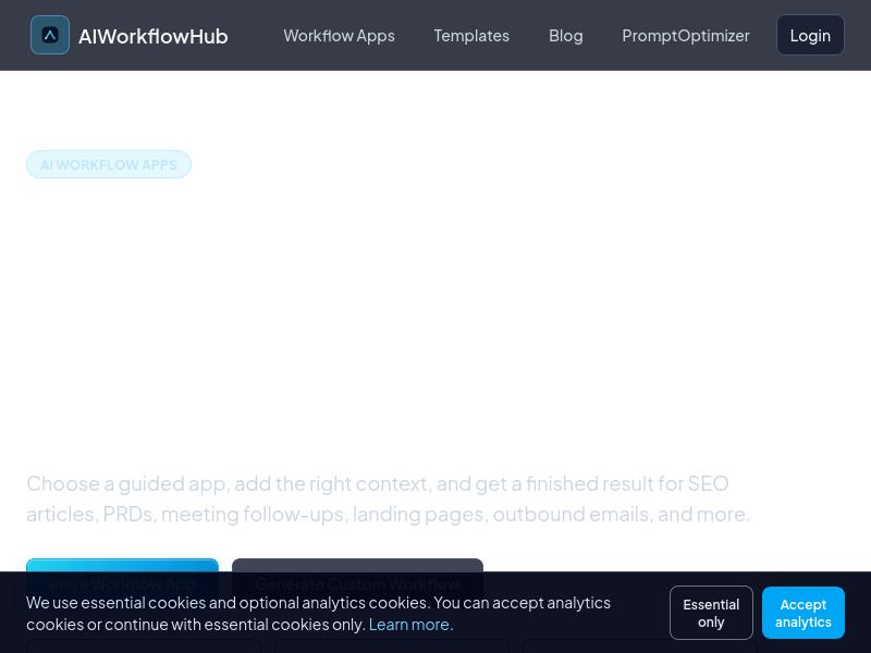 AI Workflow Genarator product screenshot