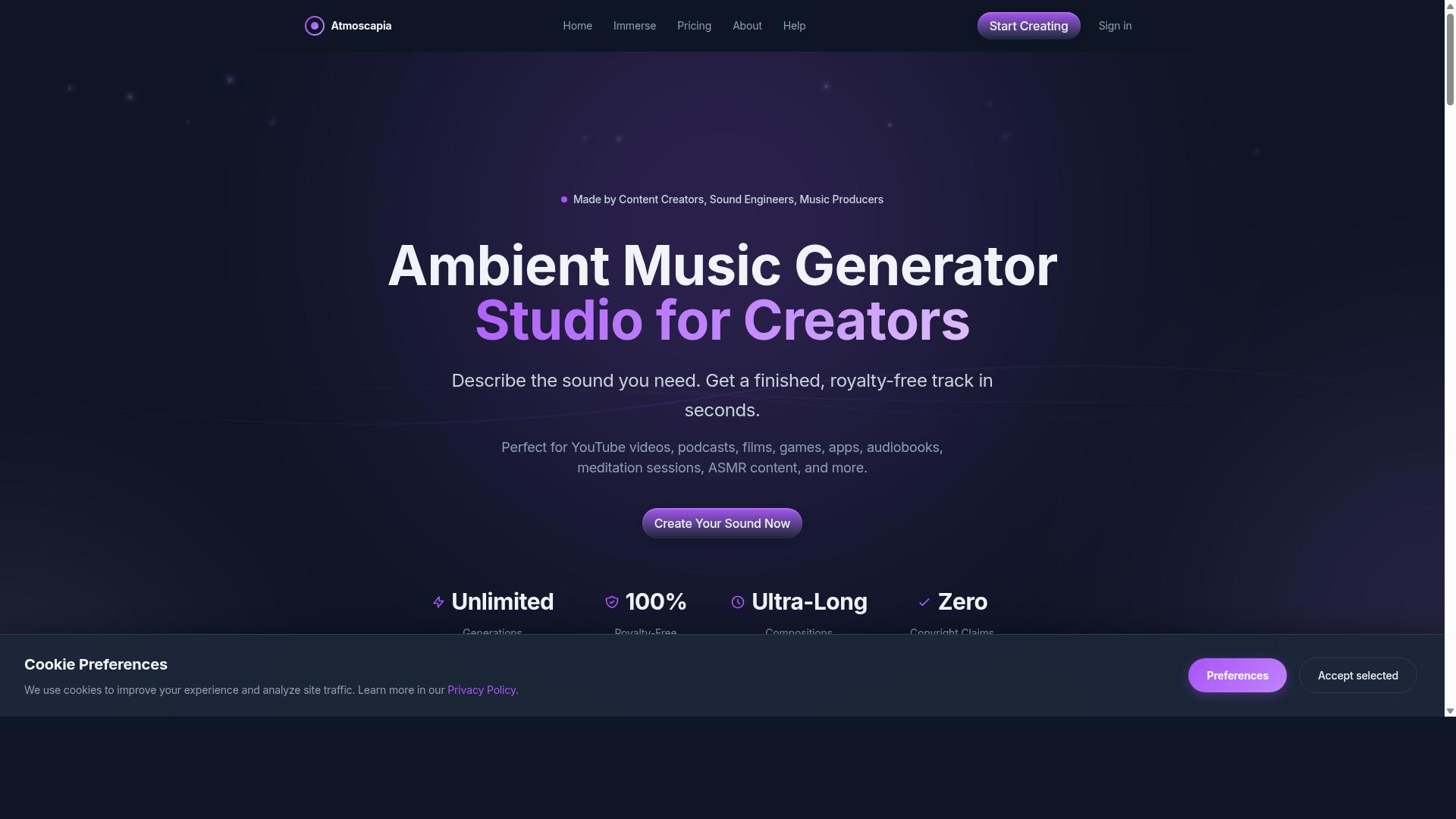 Atmoscapia product screenshot