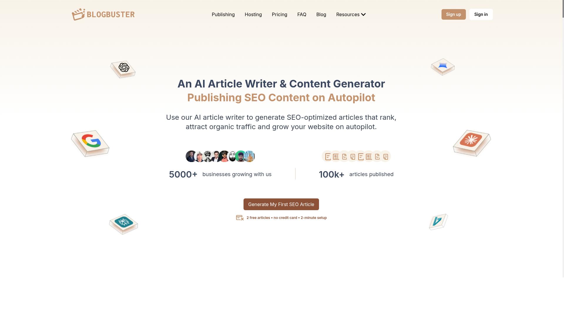 BlogBuster product screenshot