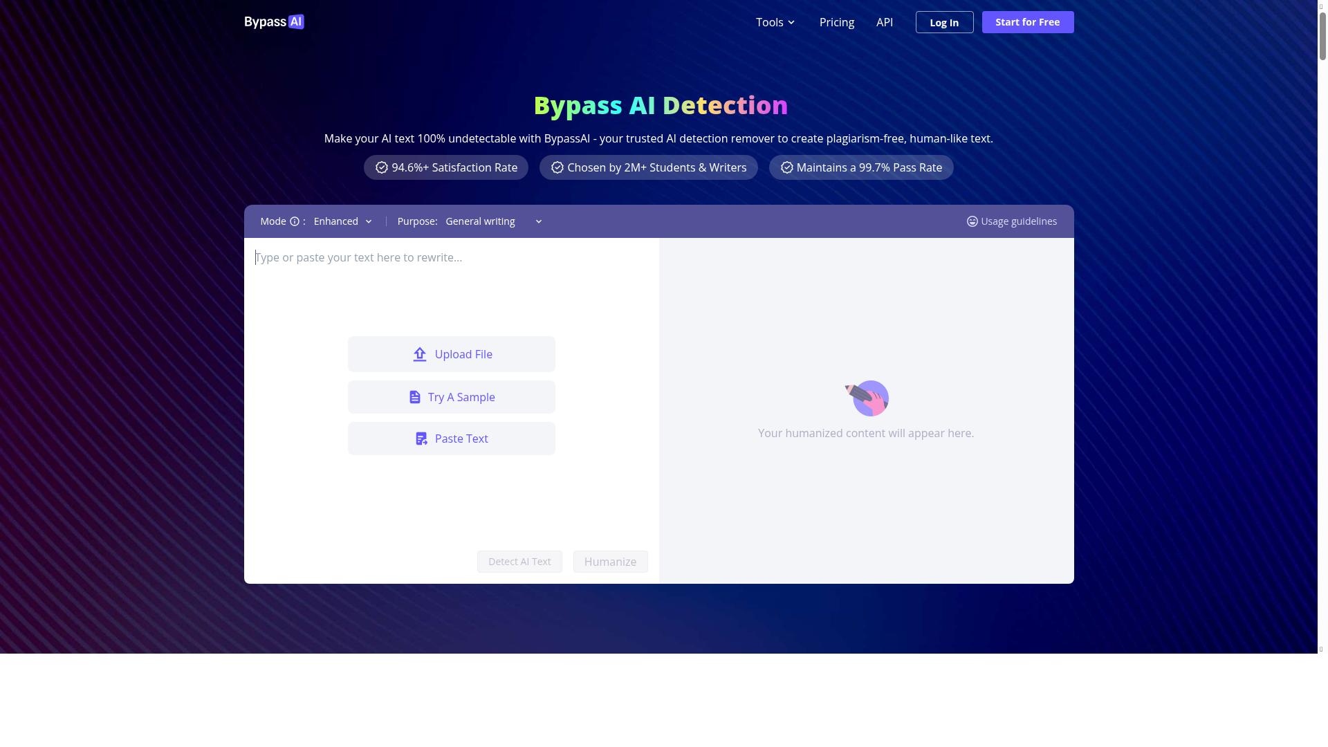 BypassAI product screenshot