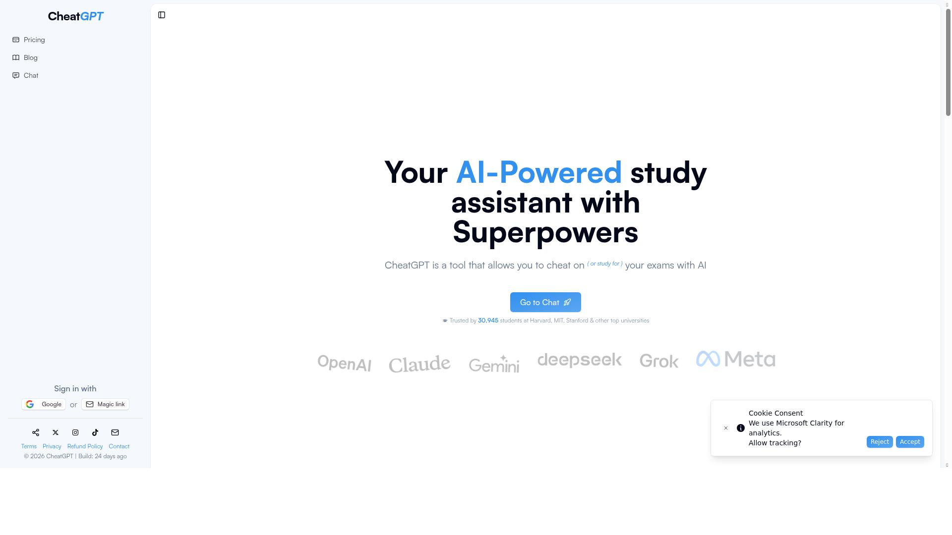 CheatGPT product screenshot