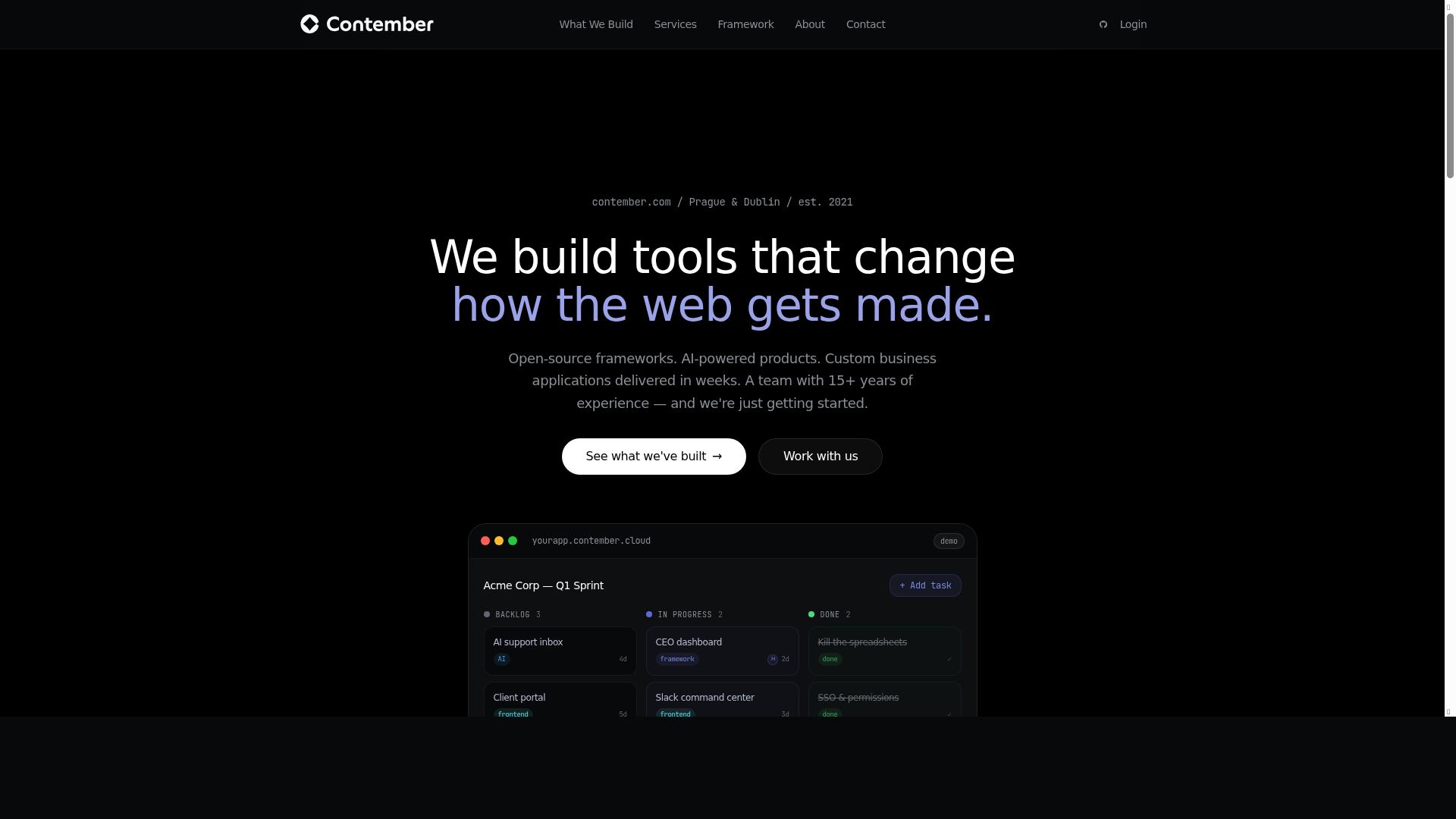 Contember Studio product screenshot