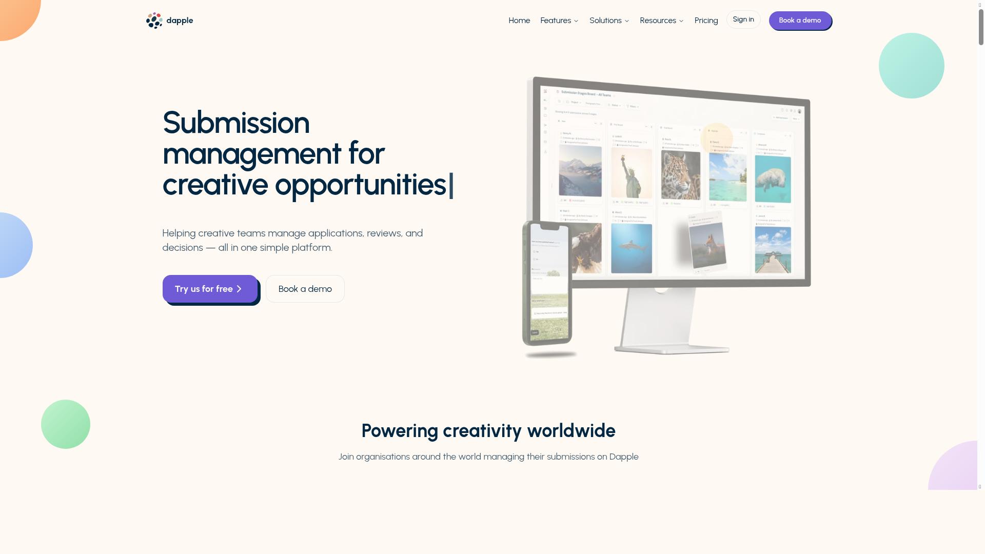 Dapple product screenshot