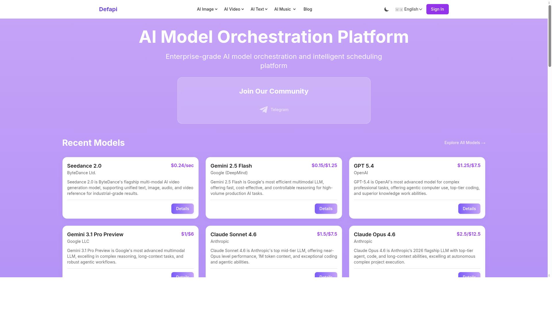 Defapi product screenshot