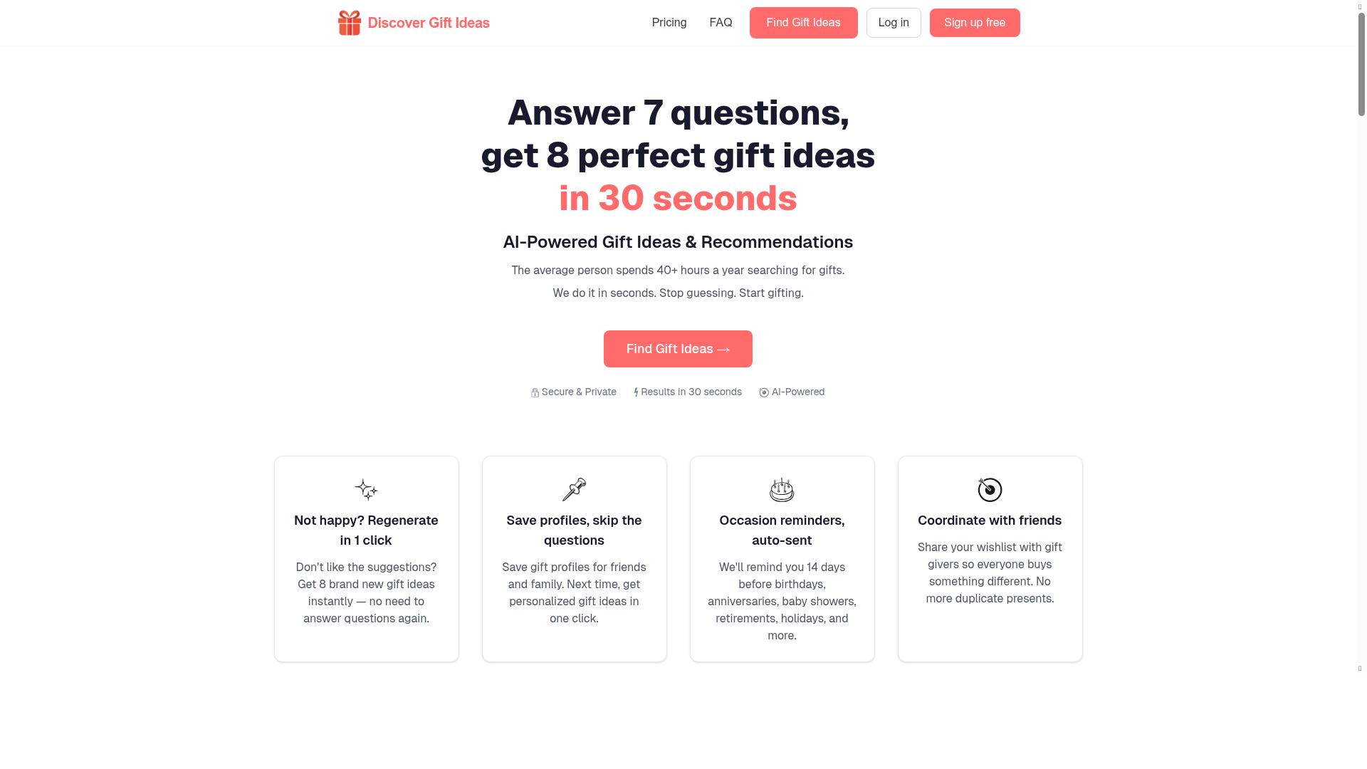 Discover Gift Ideas product screenshot