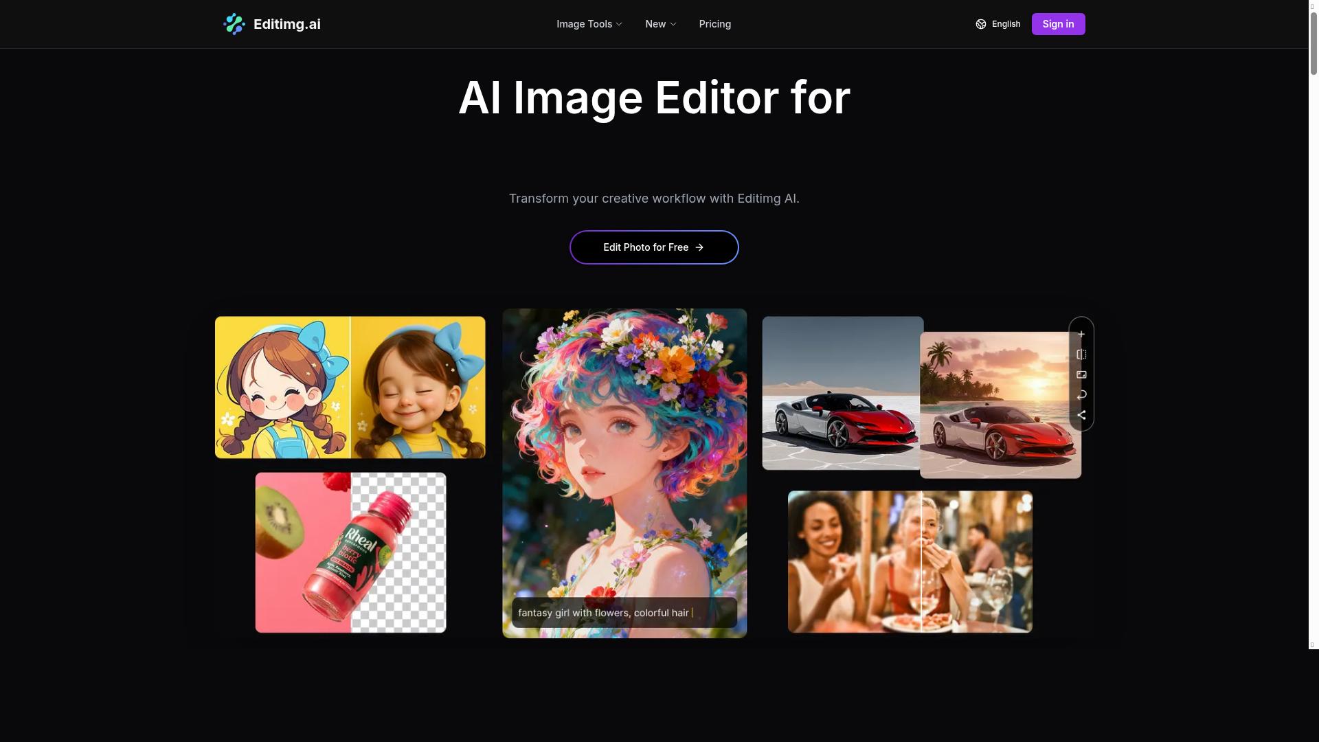 Editimg product screenshot