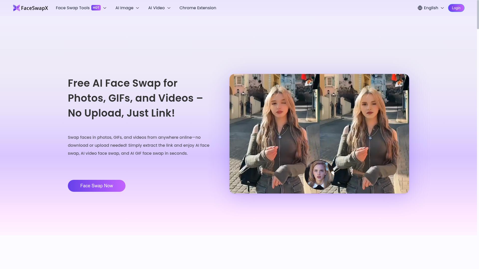 FaceSwapX product screenshot