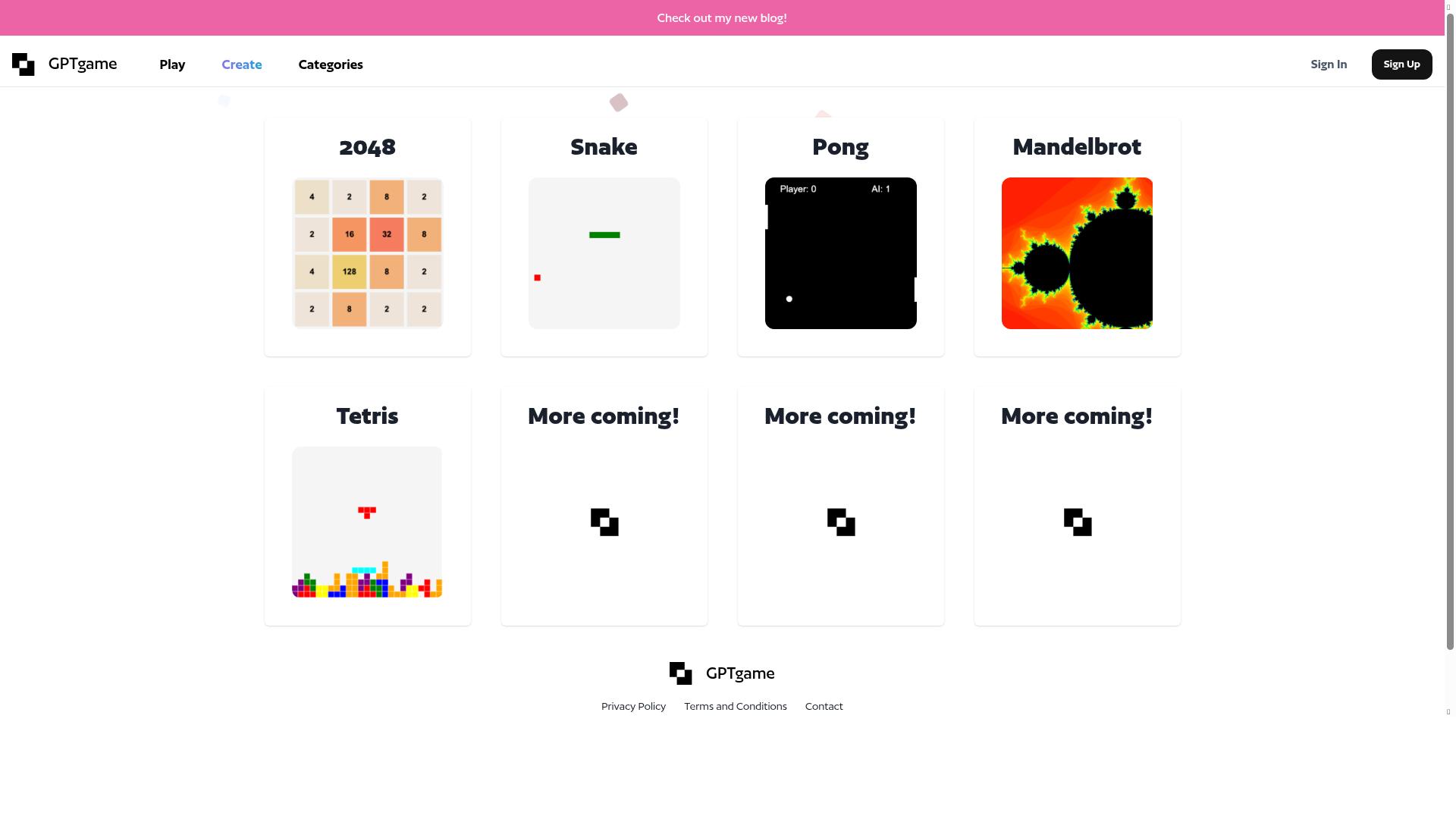 GPTGame product screenshot