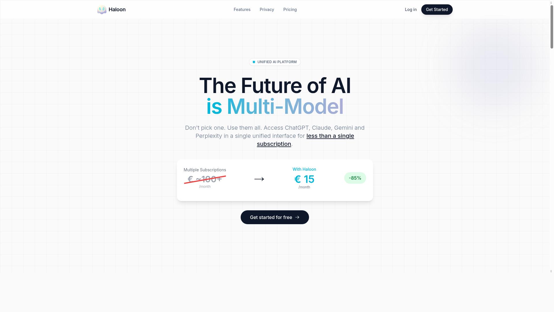 Haloon product screenshot