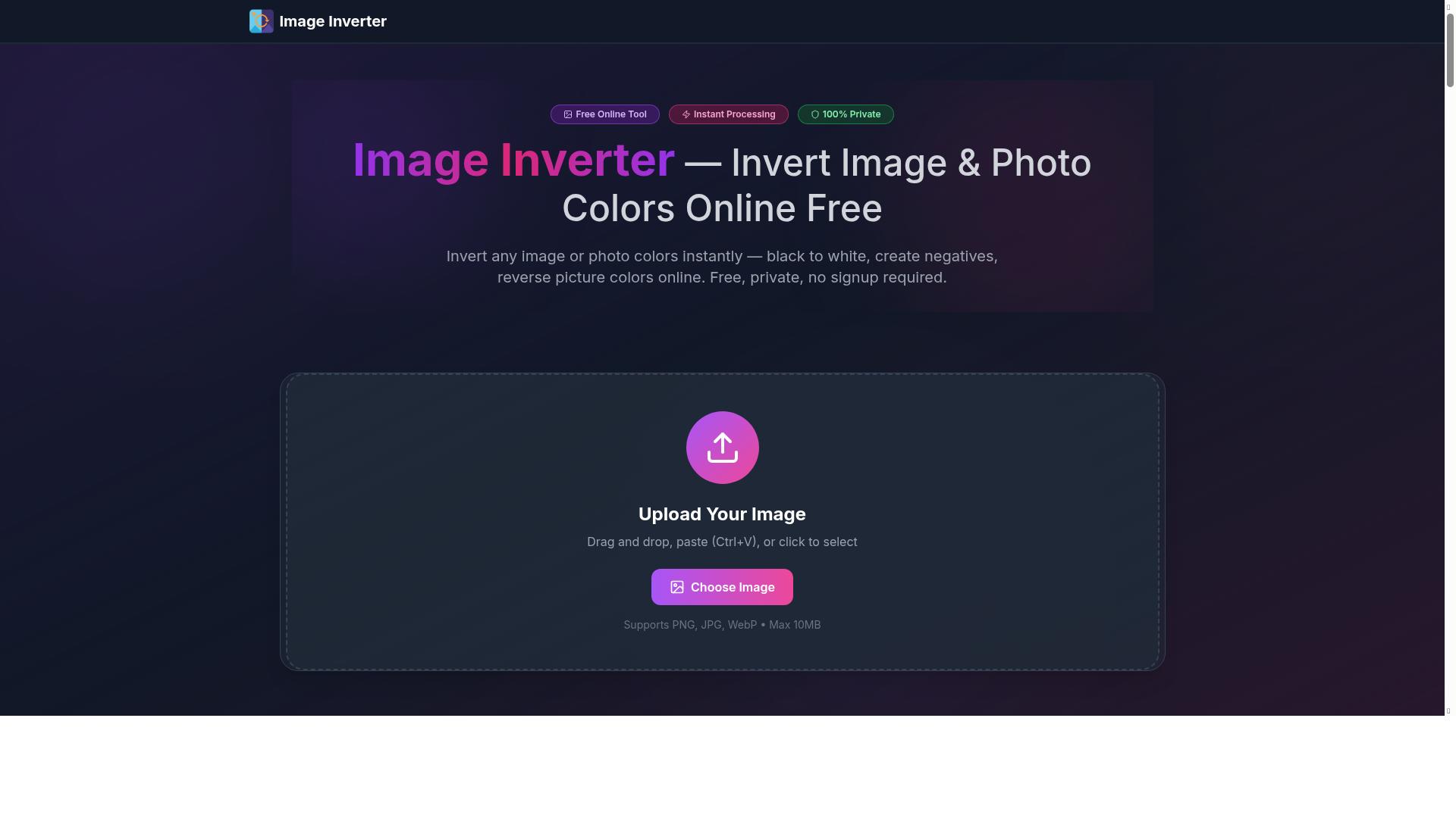 Image Inverter product screenshot