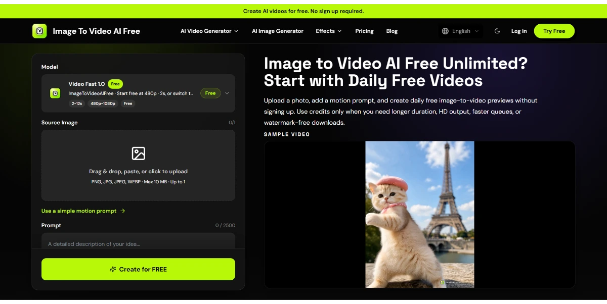 Image To Video AI Free
