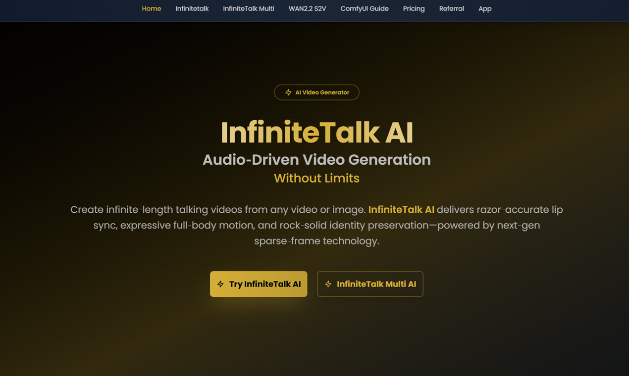 InfiniteTalk AI Video Generator