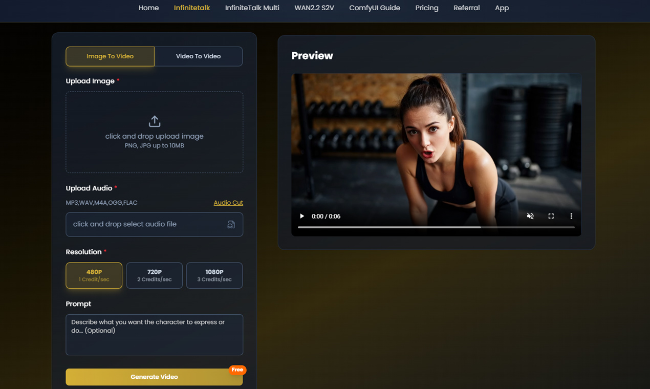 InfiniteTalk AI Video Generator