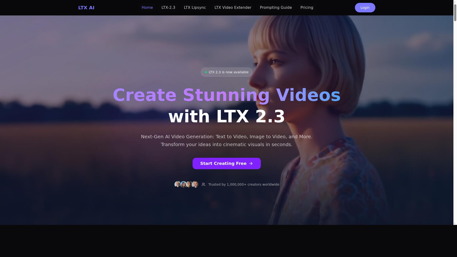 LTX 2.3 AI Video Generator product screenshot