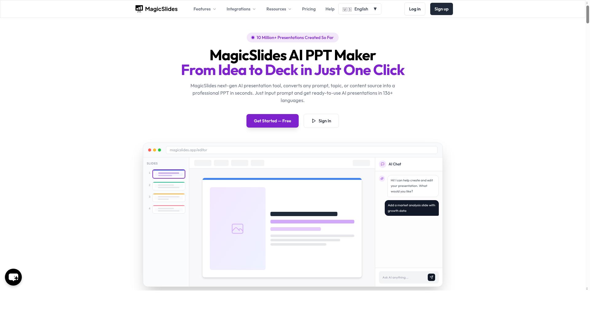 MagicSlides product screenshot