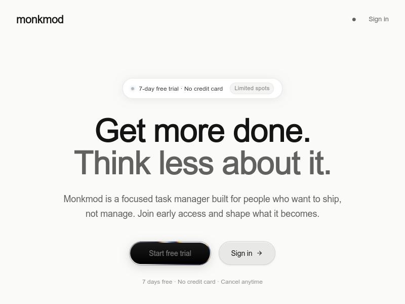 Monkmod product screenshot