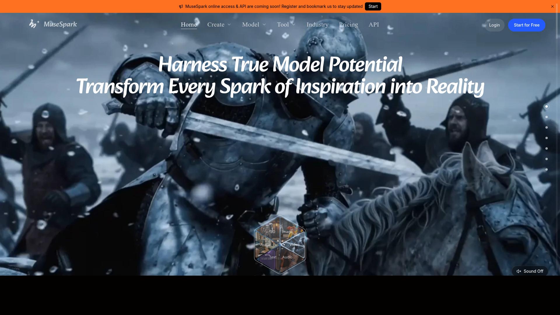 MuseSpark AI product screenshot