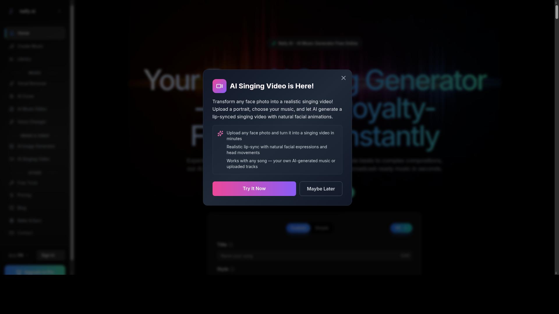 Nafy AI product screenshot