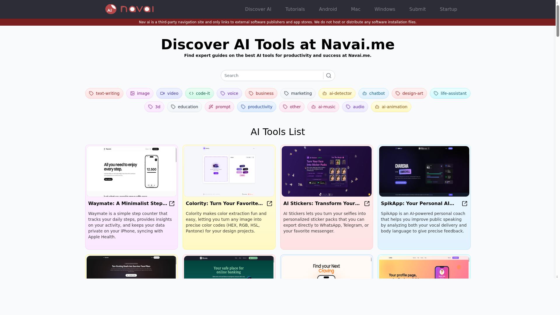 navai product screenshot
