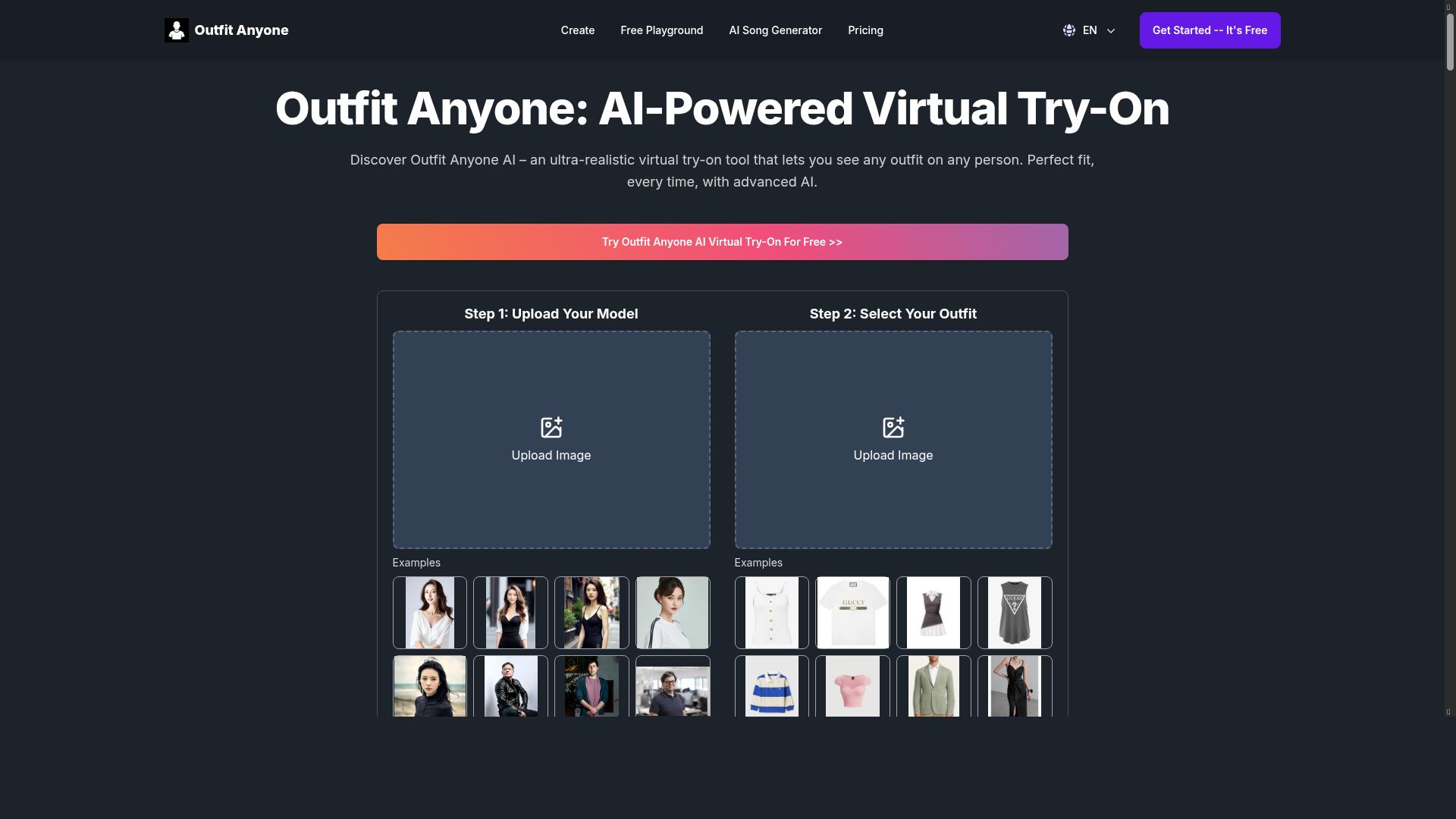 Outfit Anyone product screenshot
