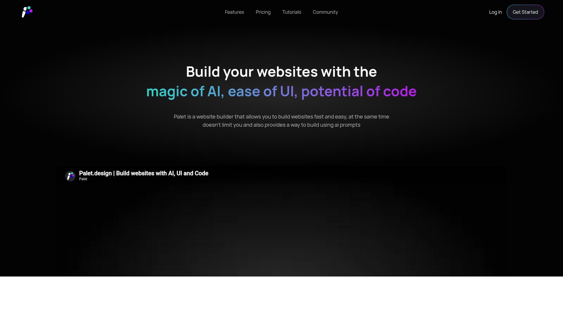 Palet: Website Builder