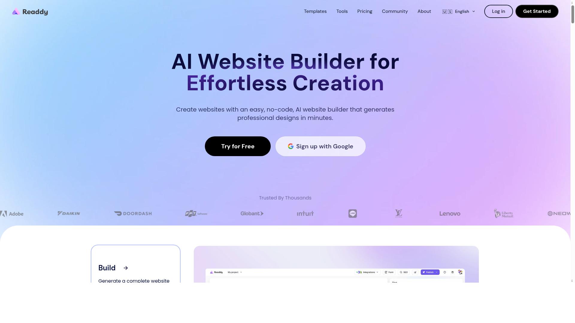 Readdy product screenshot