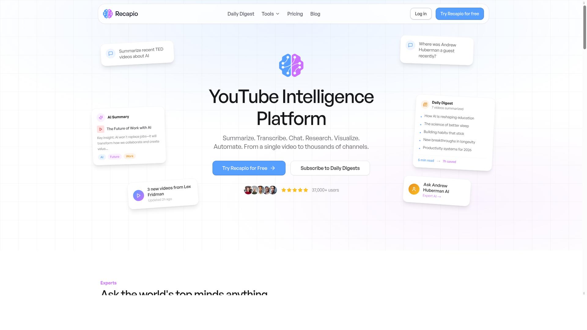 RecapioGPT product screenshot
