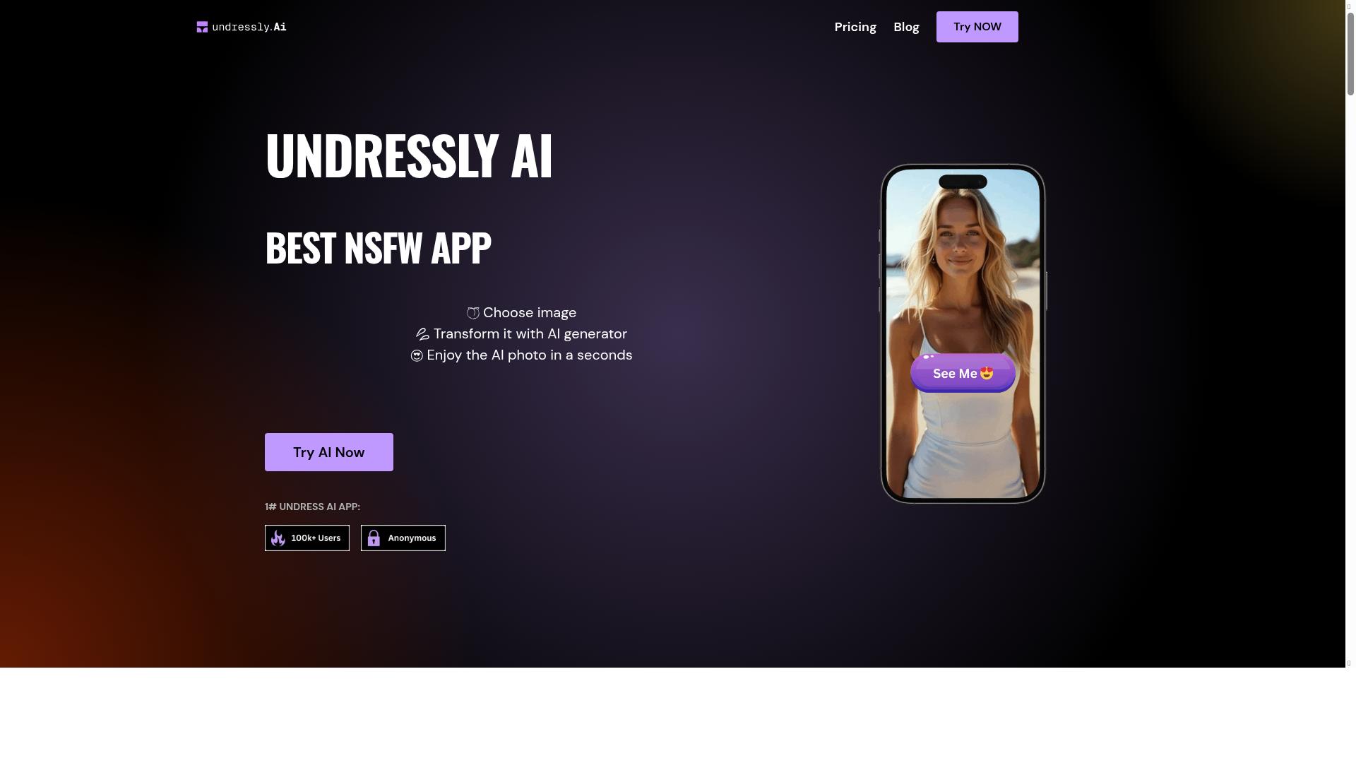 Undressly AI product screenshot