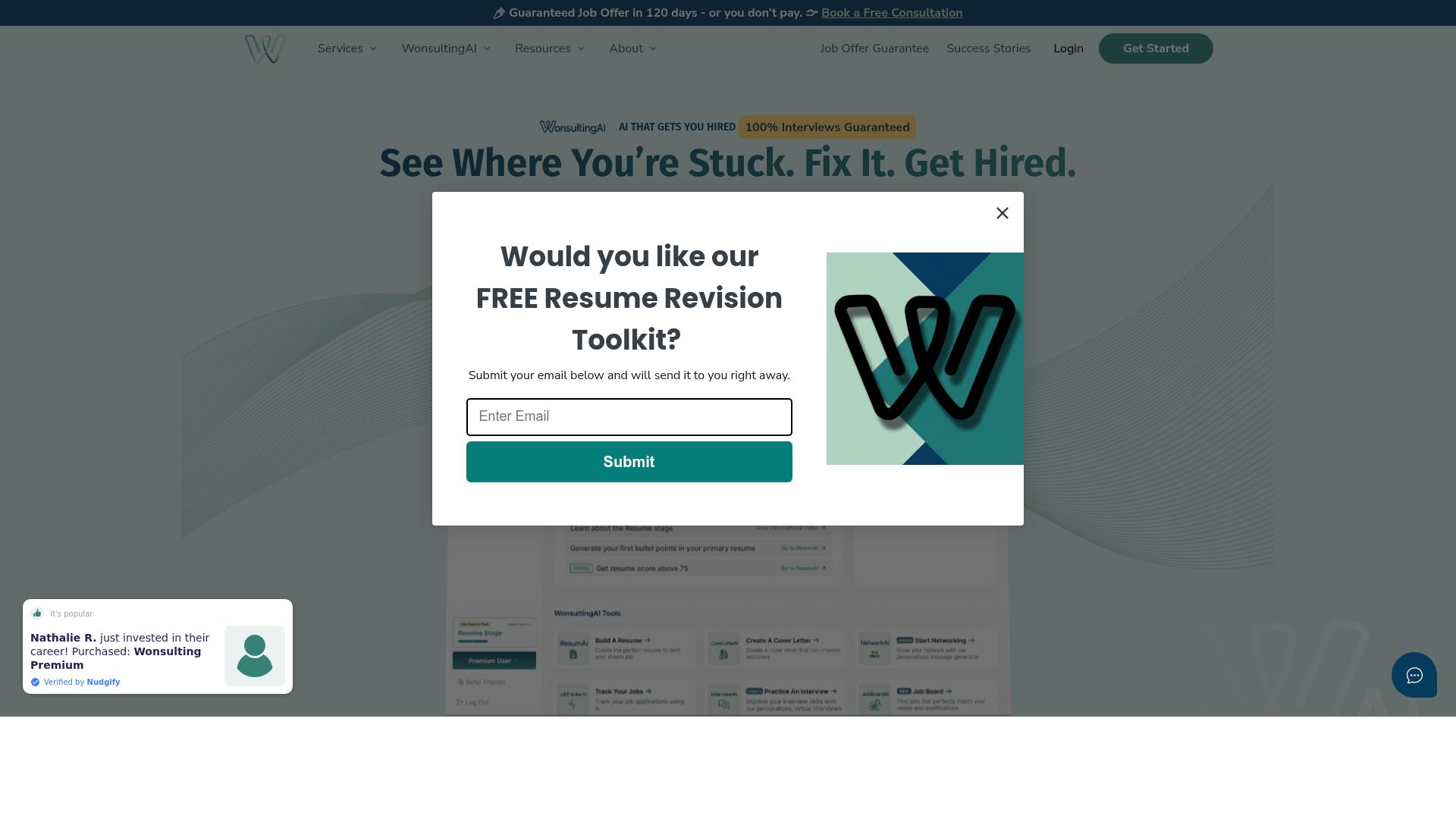 Wonsulting AI product screenshot